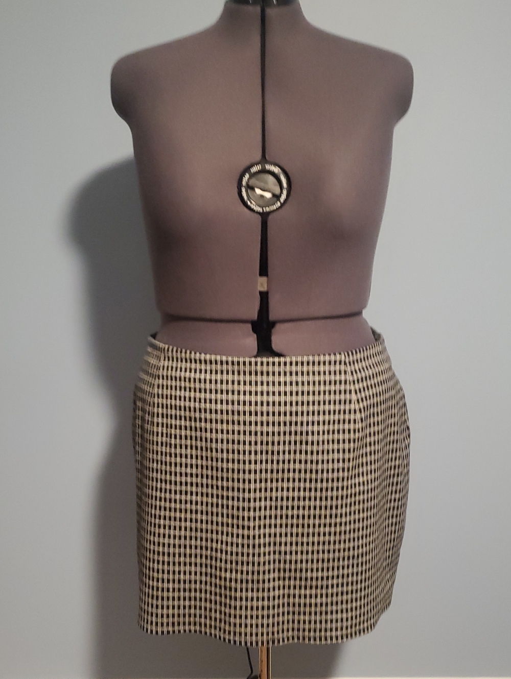 Black Check Reformation Suzie Skirt Es 18